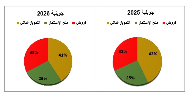 توزيع القروض حسب الأنشطة